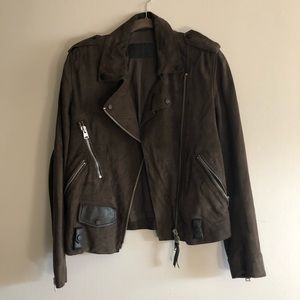 All Saints Brown Suede Leather Jacket